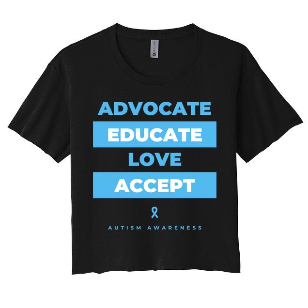 Educate Autism Awareness Crop Top
