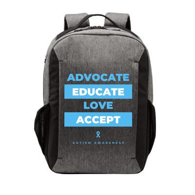 Educate Autism Awareness Vector Backpack