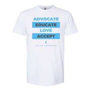 Educate Autism Awareness Softstyle CVC T-Shirt