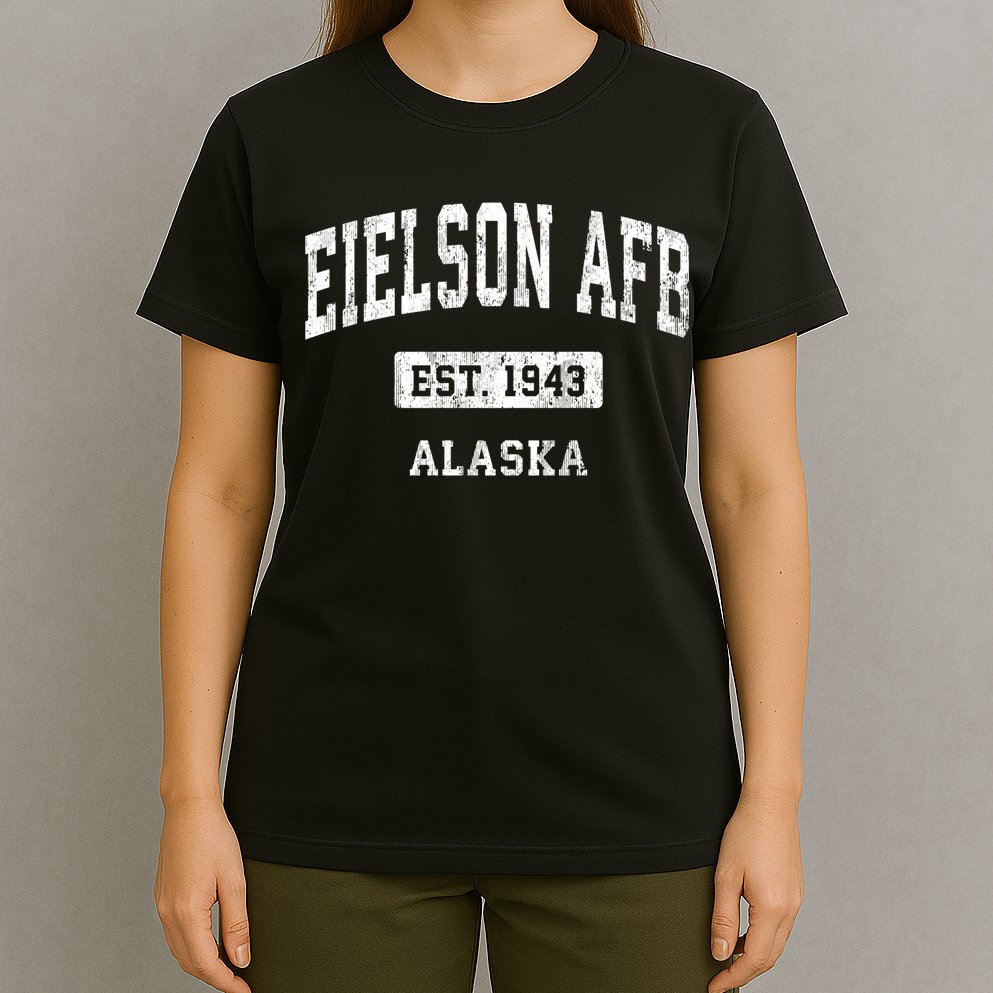 Eielson Afb Alaska Ak Vintage Sports Established T-Shirt
