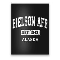 Eielson Afb Alaska Ak Vintage Sports Established Poster