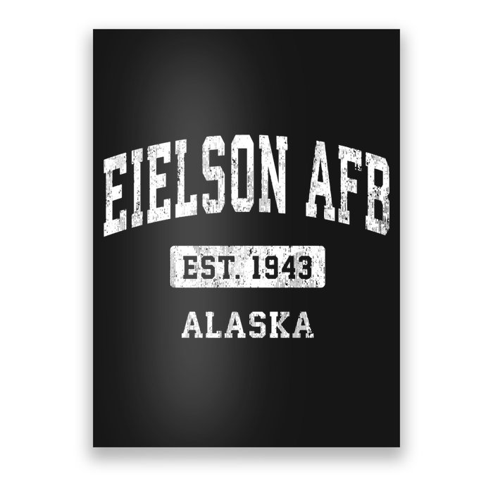 Eielson Afb Alaska Ak Vintage Sports Established Poster