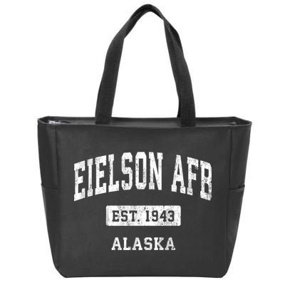 Eielson Afb Alaska Ak Vintage Sports Established Zip Tote Bag