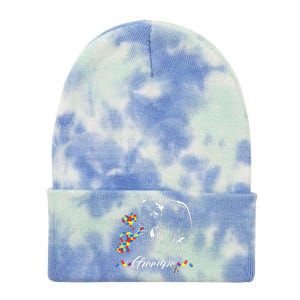 Elephant Autism Awareness Grandpa Autism Gift Tie Dye 12in Knit Beanie