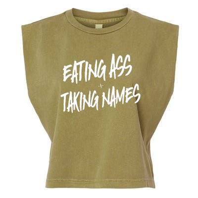 Eating Ass And Taking Names Premium Garment-Dyed Women's Muscle Tee