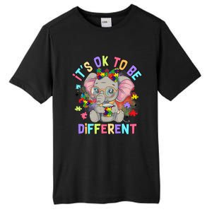 Elephant Autism Awareness ItS Ok To Be Different Tall Fusion ChromaSoft Performance T-Shirt