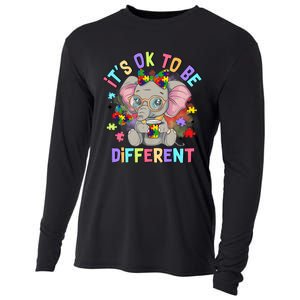 Elephant Autism Awareness ItS Ok To Be Different Cooling Performance Long Sleeve Crew