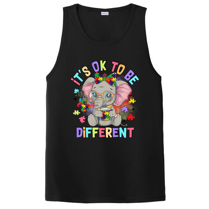 Elephant Autism Awareness ItS Ok To Be Different PosiCharge Competitor Tank