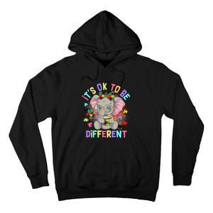 Elephant Autism Awareness ItS Ok To Be Different Tall Hoodie