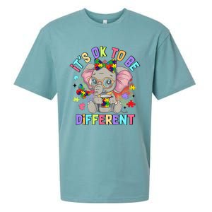 Elephant Autism Awareness ItS Ok To Be Different Sueded Cloud Jersey T-Shirt