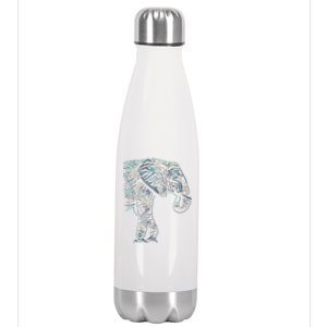 Elephant Abstract Art Colorful Save The Elephants And Yoga Gift Stainless Steel Insulated Water Bottle