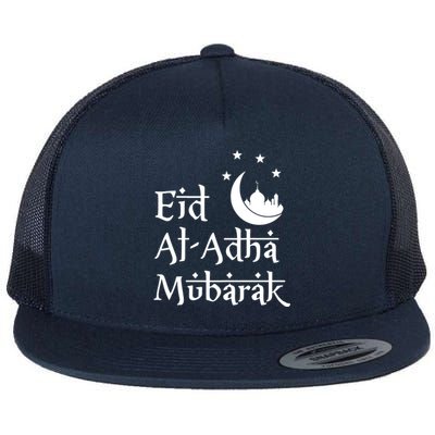 Eid Al Adha Mubarak Islamic Gift For Muslim Gift Flat Bill Trucker Hat