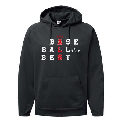 End Als Baseball Is The Best Baseball Lover Baseball Team Performance Fleece Hoodie