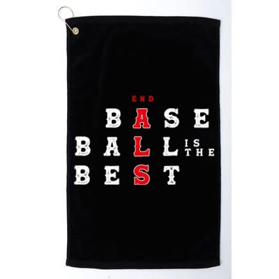 End Als Baseball Is The Best Baseball Lover Baseball Team Platinum Collection Golf Towel