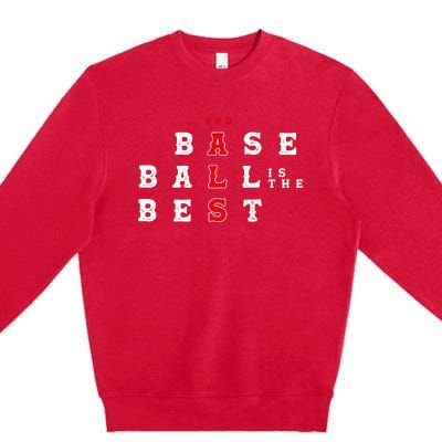 End Als Baseball Is The Best Baseball Lover Baseball Team Premium Crewneck Sweatshirt