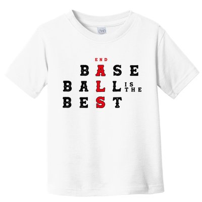 End Als Baseball Is The Best Baseball Lover Baseball Team Toddler T-Shirt