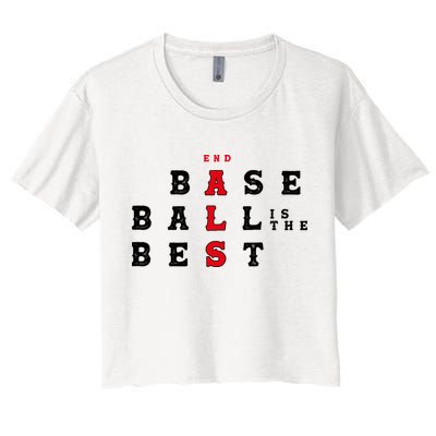 End Als Baseball Is The Best Baseball Lover Baseball Team Women's Crop Top Tee