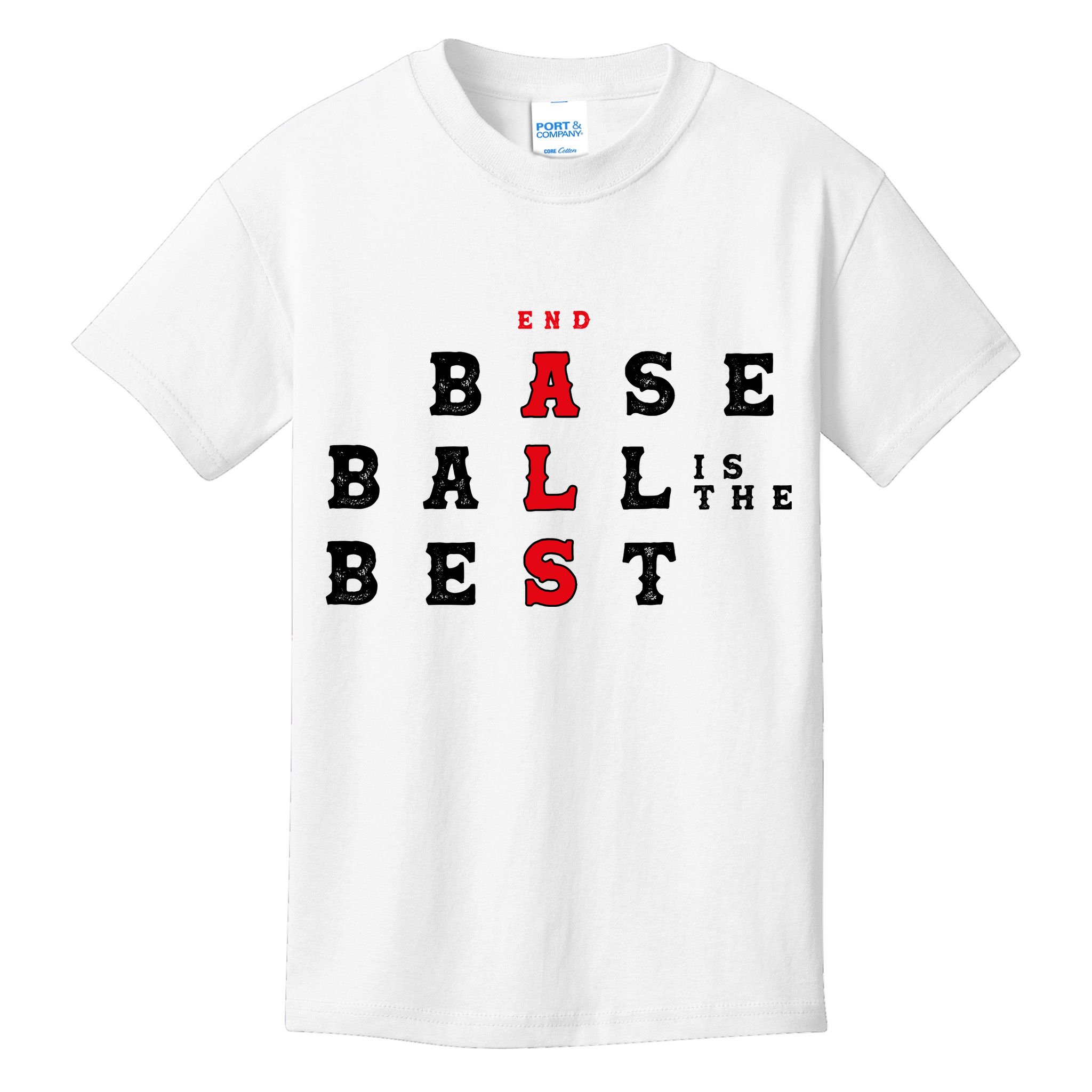 End Als Baseball Is The Best Baseball Lover Baseball Team Kids T-Shirt
