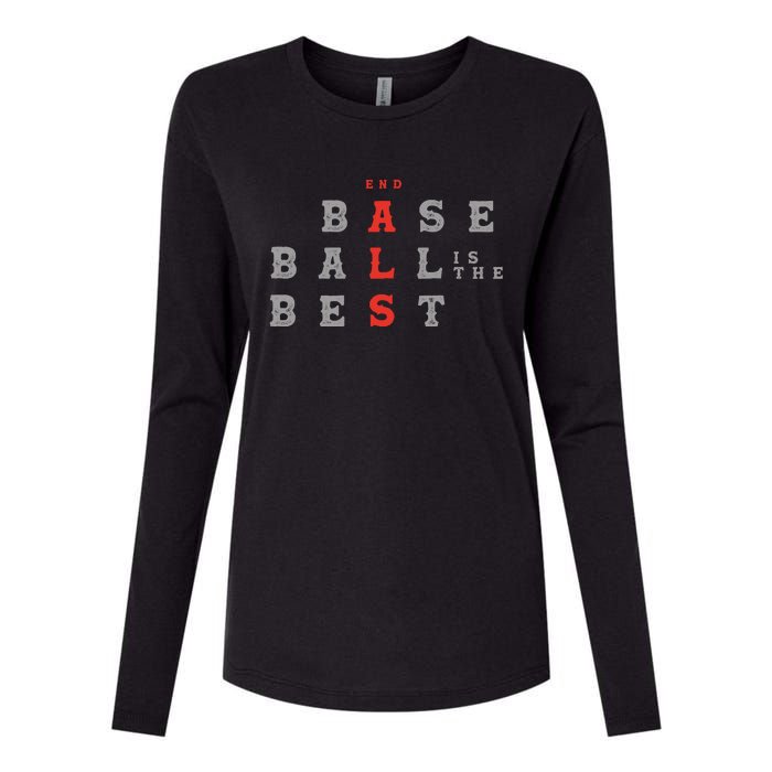 End Als Baseball Is The Best Baseball Lover Baseball Team Womens Cotton Relaxed Long Sleeve T-Shirt