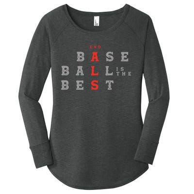 End Als Baseball Is The Best Baseball Lover Baseball Team Women's Perfect Tri Tunic Long Sleeve Shirt