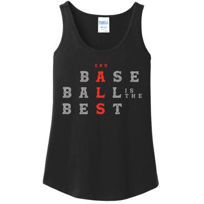 End Als Baseball Is The Best Baseball Lover Baseball Team Ladies Essential Tank