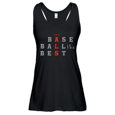 End Als Baseball Is The Best Baseball Lover Baseball Team Ladies Essential Flowy Tank