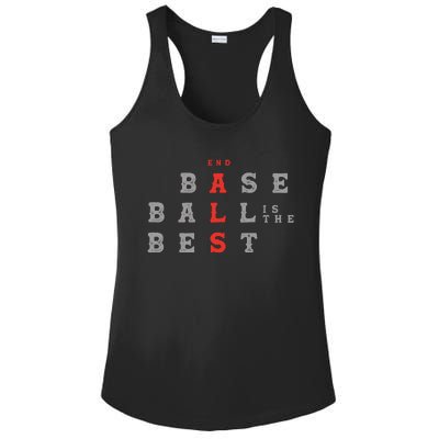 End Als Baseball Is The Best Baseball Lover Baseball Team Ladies PosiCharge Competitor Racerback Tank