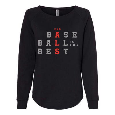 End Als Baseball Is The Best Baseball Lover Baseball Team Womens California Wash Sweatshirt