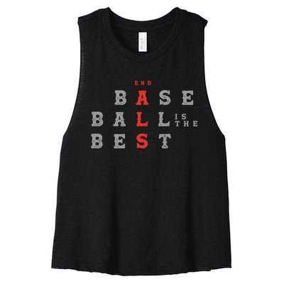 End Als Baseball Is The Best Baseball Lover Baseball Team Women's Racerback Cropped Tank