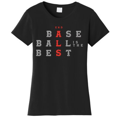 End Als Baseball Is The Best Baseball Lover Baseball Team Women's T-Shirt