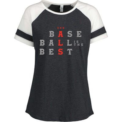 End Als Baseball Is The Best Baseball Lover Baseball Team Enza Ladies Jersey Colorblock Tee