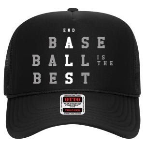 End Als Baseball Is The Best High Crown Mesh Back Trucker Hat