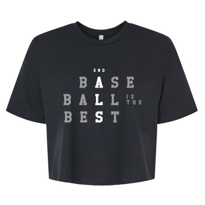 End Als Baseball Is The Best Bella+Canvas Jersey Crop Tee