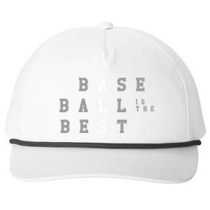 End Als Baseball Is The Best Snapback Five-Panel Rope Hat