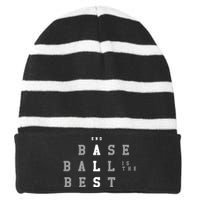 End Als Baseball Is The Best Striped Beanie with Solid Band