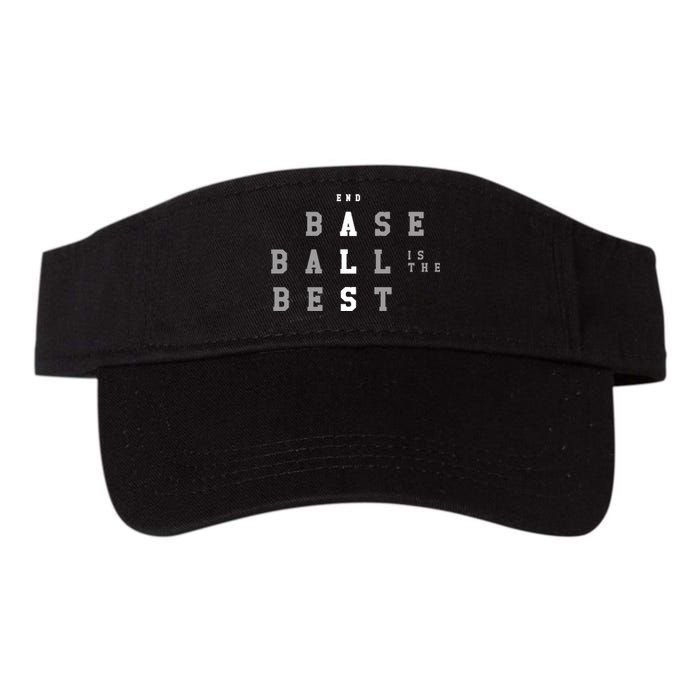 End Als Baseball Is The Best Valucap Bio-Washed Visor