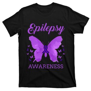 Epilepsy Awareness Butterfly Epilepsy Warrior T-Shirt