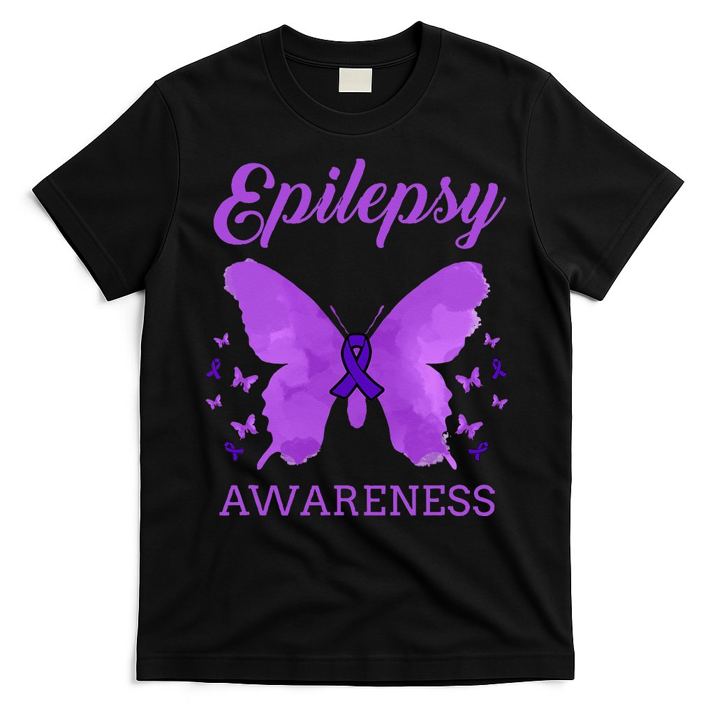 Epilepsy Awareness Butterfly Epilepsy Warrior T-Shirt