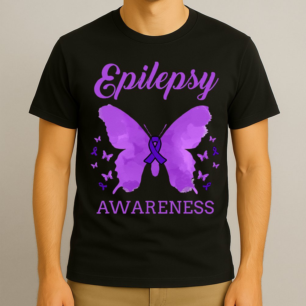 Epilepsy Awareness Butterfly Epilepsy Warrior T-Shirt