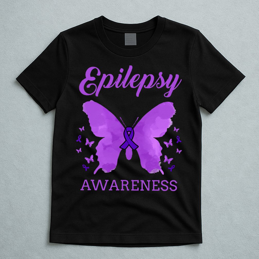 Epilepsy Awareness Butterfly Epilepsy Warrior T-Shirt