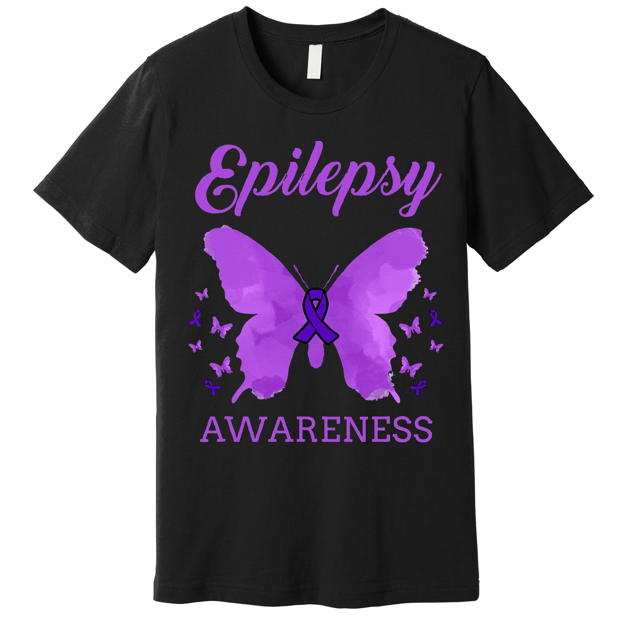 Epilepsy Awareness Butterfly Epilepsy Warrior Premium T-Shirt