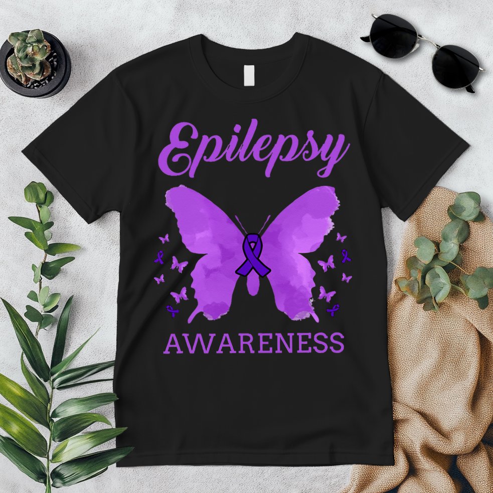 Epilepsy Awareness Butterfly Epilepsy Warrior Premium T-Shirt