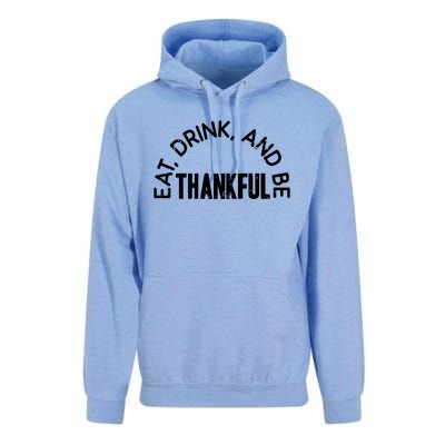 Eat And Be Thankful Thanksgiving Vintage Turkey Day Gift Unisex Surf Hoodie