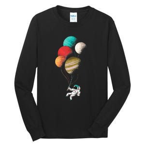 EDM Astronaut Balloon Design Dance Rave Music Festival Tall Long Sleeve T-Shirt