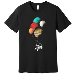 EDM Astronaut Balloon Design Dance Rave Music Festival Premium T-Shirt