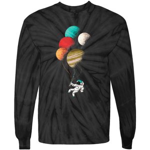 EDM Astronaut Balloon Design Dance Rave Music Festival Tie-Dye Long Sleeve Shirt