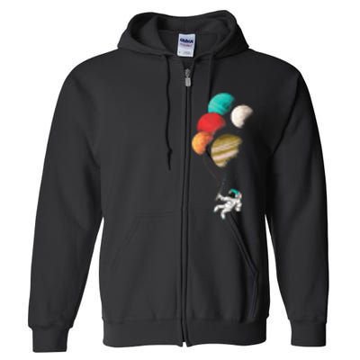 EDM Astronaut Balloon Design Dance Rave Music Festival Full Zip Hoodie