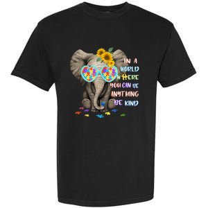 Elephant Autism Be Kind Autism Awareness Garment-Dyed Heavyweight T-Shirt