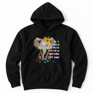 Elephant Autism Be Kind Autism Awareness Hoodie