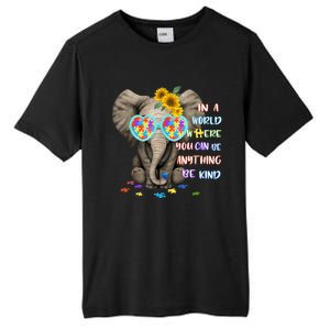 Elephant Autism Be Kind Autism Awareness Tall Fusion ChromaSoft Performance T-Shirt